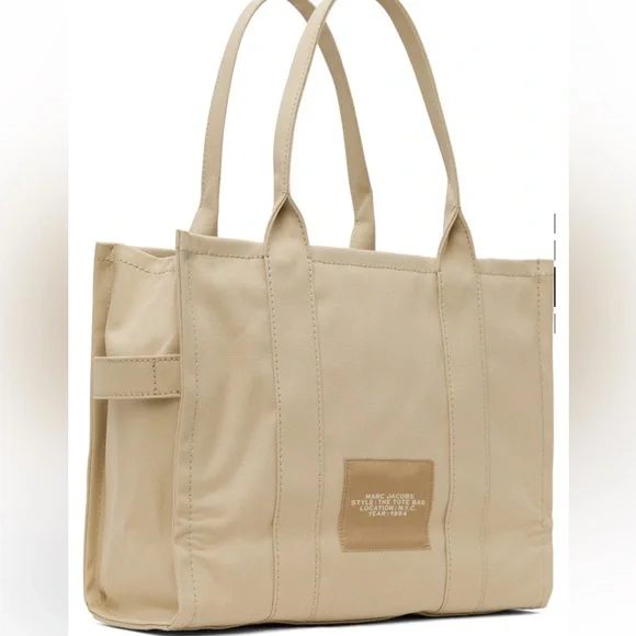 Marc Jacobs Tan Large Tote with White Lettering - Picture 3 of 4